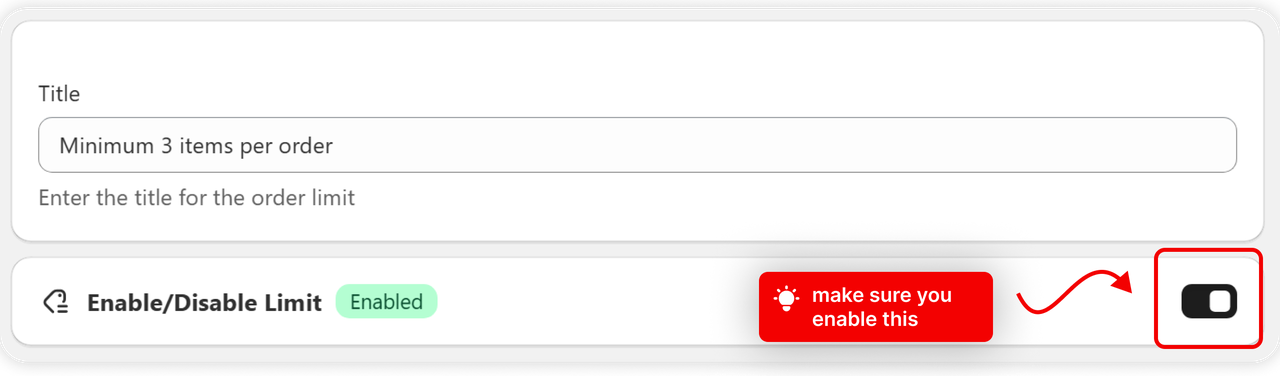 Rule Status set to Enabled on the finished rule, beside the Save button