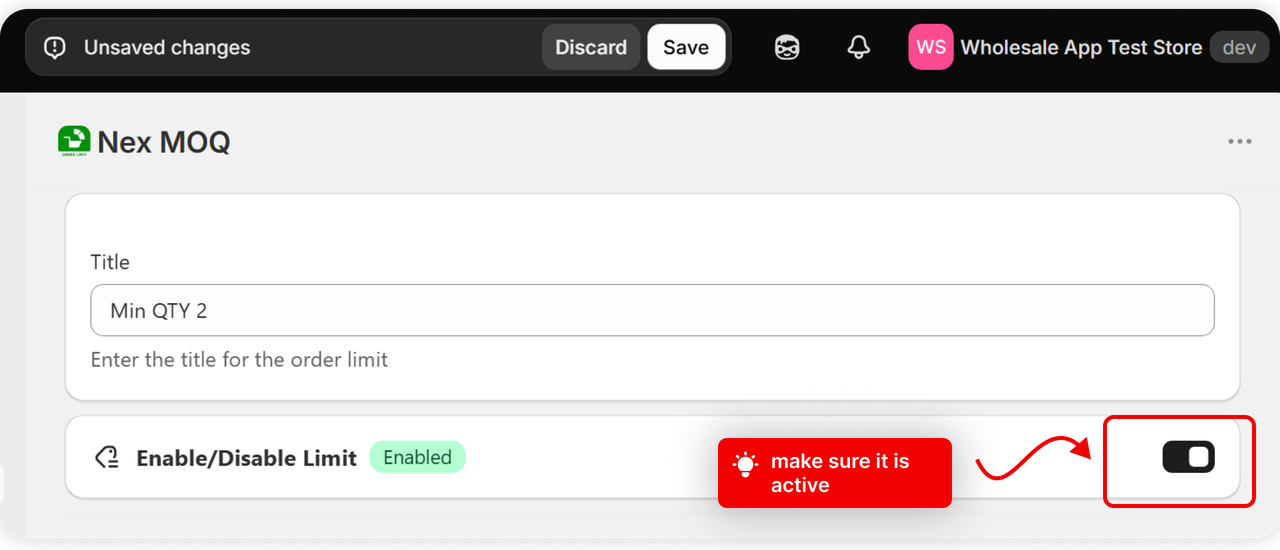 Rule Status set to Enabled, next to the Save button